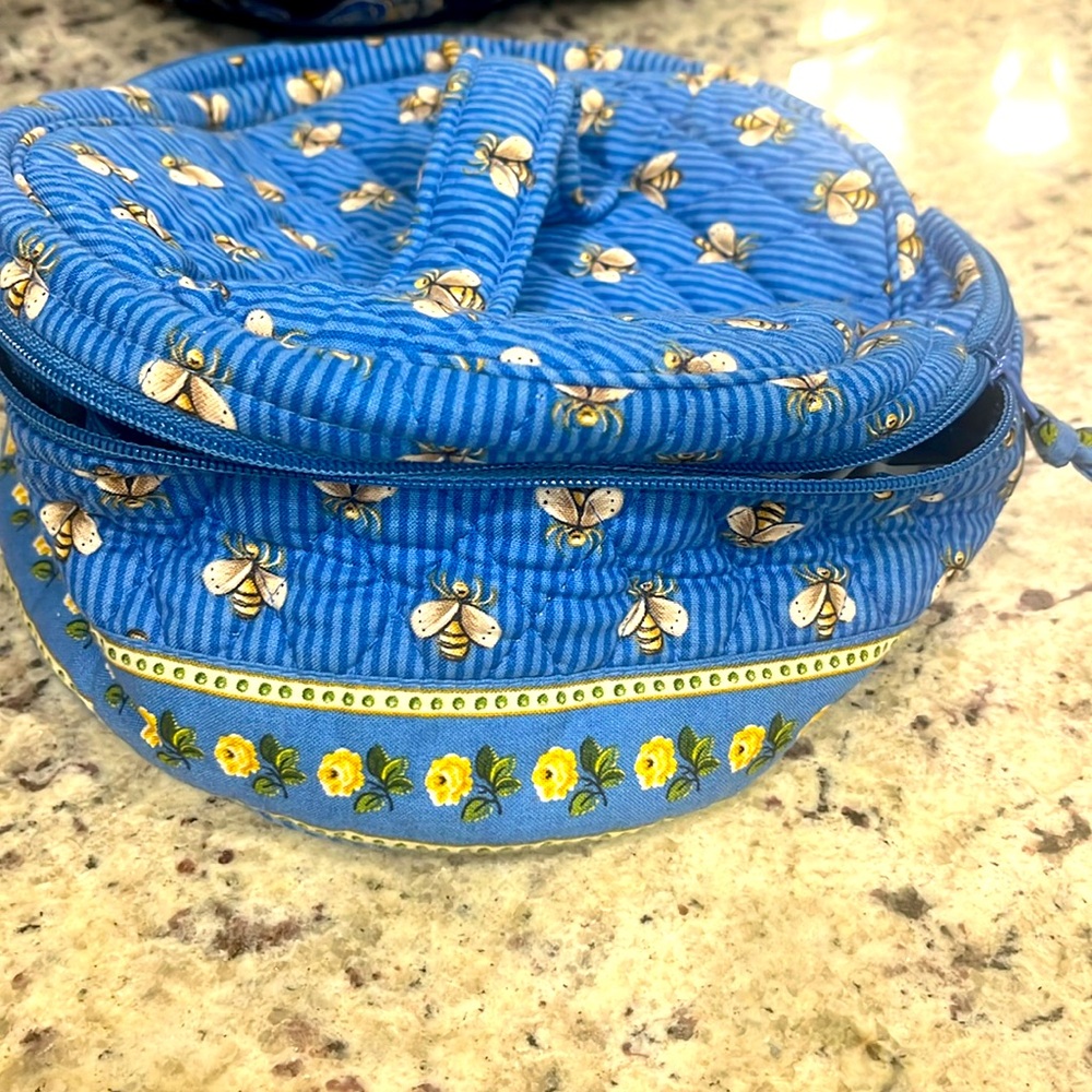 Vera Bradley overnight cosmetic or medicine bag